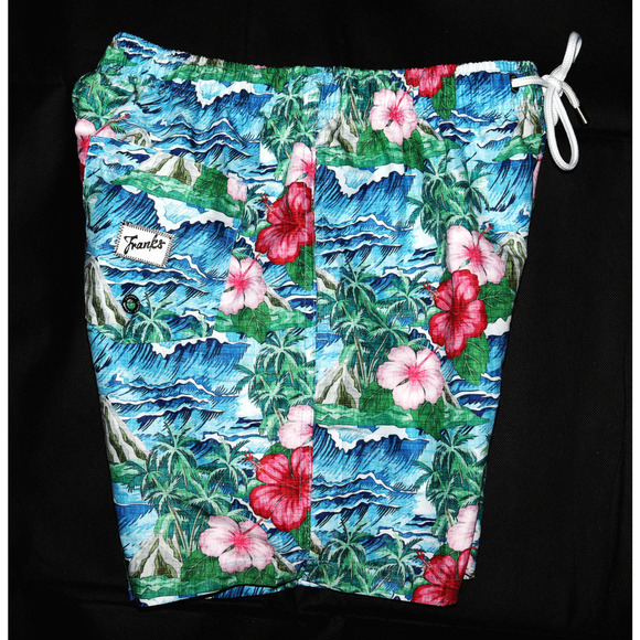 Franks Maui Men's Hawaiian Floral Print Swim Shorts Size Small‎ - Picture 4 of 6
